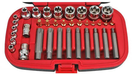 Rooks Torx Doppenset 1/2, 3/8, 1/4, 36-delig OK010036