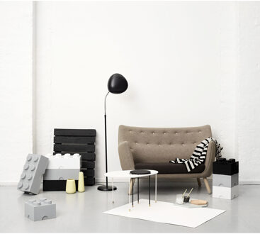 Room Copenhagen Opbergbox Brick 8, Grijs - LEGO