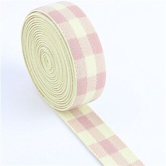Rooster Elastische Bands 25MM Streep Elastische Lint voor Hoofddeksels Kleding Tassen Broek Rubber Singels DIY Naaien Accessoires beige geel