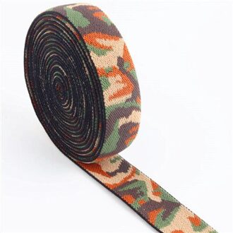 Rooster Elastische Bands 25MM Streep Elastische Lint voor Hoofddeksels Kleding Tassen Broek Rubber Singels DIY Naaien Accessoires Camouflageamry groen