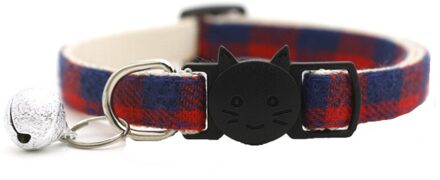 Rooster Kat Kraag Met Bel Voor Kitten Leuke Canvas Kat Halsbanden Met Bell Abs Gespen Verstelbare Puppy Ketting Huisdier Kat accessoires Rood