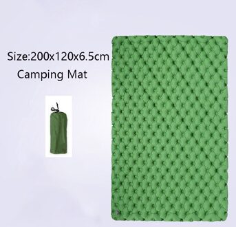 Rooxin Ultralight Camping Mat Opblaasbare Matras 2 Mensen Slapen Pad Waterdicht Pad Verdikte Camping Mat Air Opblaasbare Zak Armygreen