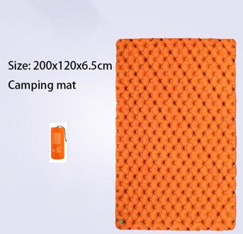 Rooxin Ultralight Camping Mat Opblaasbare Matras 2 Mensen Slapen Pad Waterdicht Pad Verdikte Camping Mat Air Opblaasbare Zak oranje