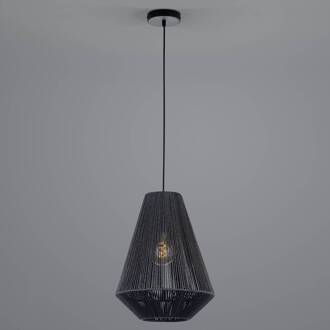 Rope hanglamp van papier, zwart, Ø 33cm