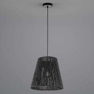 Rope hanglamp van papier, zwart, Ø 38cm