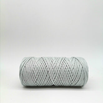 Ropemate Premium Zachte Katoenen Koord 3Mm 100M - 1 Enkele Streng Gekleurde Elastische 3Mm Touw licht grijs