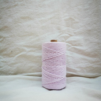 Ropemate Premium Zachte Katoenen Koord 3Mm 100M - 1 Enkele Streng Gekleurde Elastische 3Mm Touw lila 150YARDS