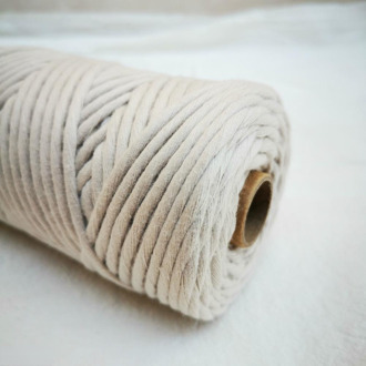 Ropemate Premium Zachte Katoenen Koord 3Mm 100M - 1 Enkele Streng Gekleurde Elastische 3Mm Touw Vapor grijs