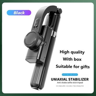 Roreta Handheld Gimbal Stabilizer Mobiel Video Record Smartphone Gimbal Met Bluetooth Sluiter Voor Actie Camera Telefoon zwart met doos