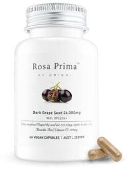 Rosa Prima Dark Grape Seed 26,000mg With OPC 206+ 60 capsules