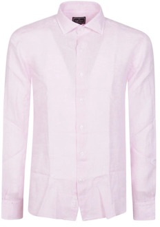 Rosa Slim Fit Overhemd Lange Mouwen Orian , Pink , Heren - 2Xl,Xl,L,M,3Xl