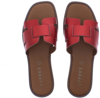 Rosali slippe leer - maat 41 Rood