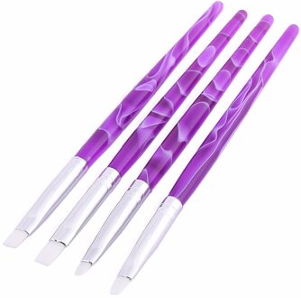 ROSALIND 4 ST Nail Art Borstel Builder UV Gel Tekening Schilderij Borstel Pen Voor Manicure DIY Tool Ggradient Paars Kleur