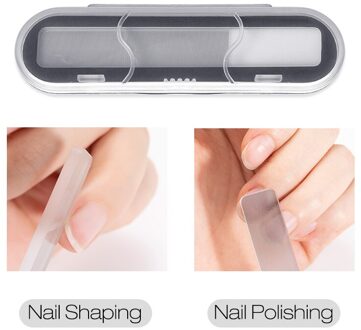 Rosalind Nano Glas Nagelvijlen Schuren Buffer Voor Nail Art Tool Manicure Polijsten Met Doos Transparant Slijpen Gereedschap