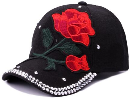 Rose Bloem Geborduurde Baseball Caps Papa Hoed Toevallige Unisex Volwassen Sport Classic Outdoor Hoed Verstelbare Katoenen Baseball Caps