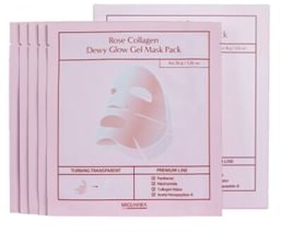 Rose Collagen Dewy Glow Gel Mask Pack Set 36g x 5 sheets