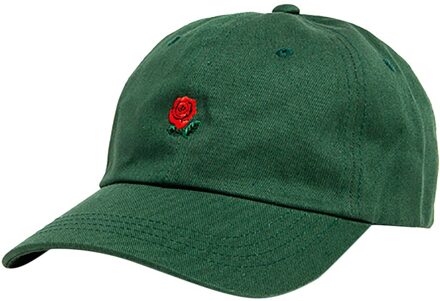 Rose Geborduurde Vader Hoed Vrouwen Mannen Leuke Verstelbare Katoen Bloemen Baseball Cap Groen