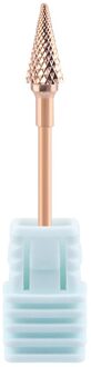 Rose Gold Carbide Nail Boor Frees Voor Manicure Machine Nail Bits Voor Elektrische Manicure Boor Frees Nail RG-M0613ST-M
