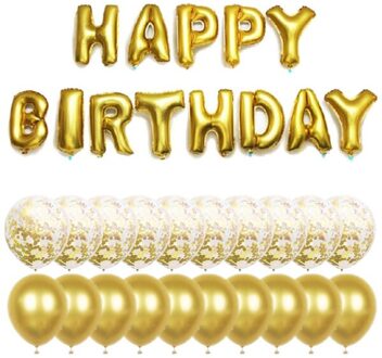 Rose Gold Gelukkige Verjaardag Ballonnen 16 Inch Letters Banner Verjaardagsfeestje Decoraties En Benodigdheden Voor Meisjes En Vrouwen Goud