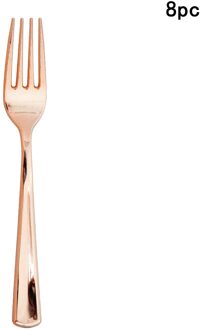 Rose Gold Gelukkige Verjaardag Banner Roze Gelukkige Verjaardag Slingers Vrouwen 16 18 21th Gelukkige Verjaardag Party Decor Kids Meisje 1st roze 8stk forks