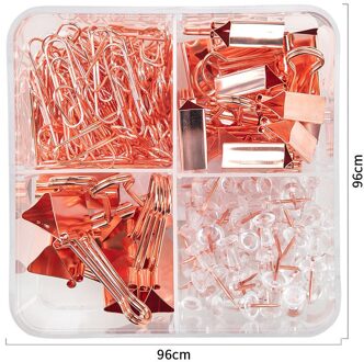 Rose Gold Kantoor Combinatie Push Pin/Paperclip Portemonnee Combinatie Desktop Gadget Metalen