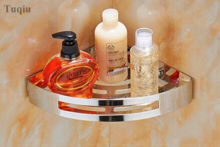 Rose Gold Rvs Badkamer Zeepbakje Bad Douche Plank Bad Shampoo Houder Mand Houder hoekplank Monolayer chromium