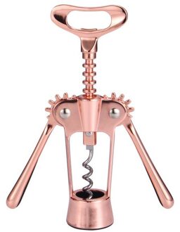 Rose Gold Wing Kurkentrekker Wijn Bier Flesopener Keukengerei Keuken Gadgets Multifunctionele Rvs Wijn Accessoires 1P roos goud