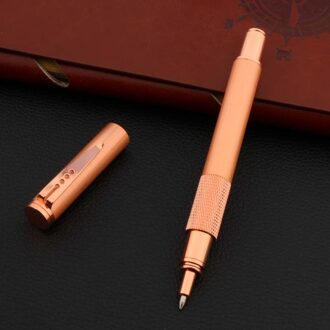 Rose Golden Rollerball Pen Metalen Inkt Pen Elegante Handtekening Leuke Pen Briefpapier Kantoor Schoolbenodigdheden Schrijven rood