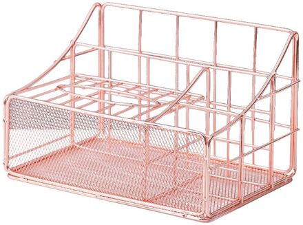 Rose Goud Desktop Opbergdoos Multifunctionele Pen Houder Nordic Tijdschrift Boek Organizer Briefpapier Leveringen