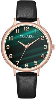 Rose Goud Groen Dames Horloge Ins Populaire Arabisch Cijfer Dameshorloge Unieke Malachiet Leer Mode Vrouwen Horloge 03