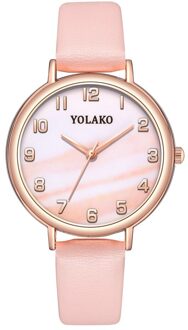 Rose Goud Groen Dames Horloge Ins Populaire Arabisch Cijfer Dameshorloge Unieke Malachiet Leer Mode Vrouwen Horloge 05
