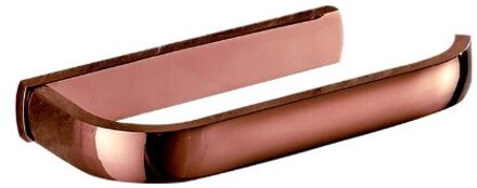 Rose goud Massief Messing Toiletrolhouder Luxe Eenvoudige Gepolijst Wandmontage Tissue Doos Rolhouder Badkamer Accessoires papier houder-18 cm