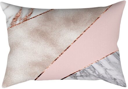 Rose Goud Roze Kussenhoes Vierkante Kussensloop Home Decoratie (30Cm * 50Cm) F