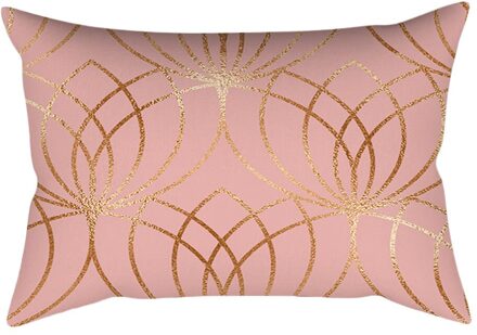 Rose Goud Roze Kussenhoes Vierkante Kussensloop Home Decoratie (30Cm * 50Cm)