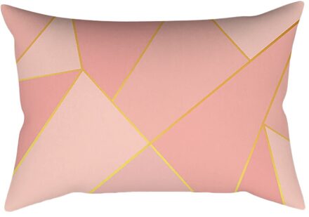 Rose Goud Roze Kussenhoes Vierkante Kussensloop Home Decoratie (30Cm * 50Cm)