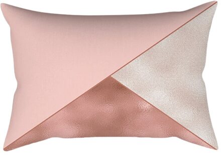 Rose Goud Roze Kussenhoes Vierkante Kussensloop Home Decoratie (30Cm * 50Cm)