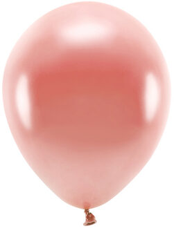 Rose Gouden Ballonnen Eco Metallic 26cm (10st) Roze
