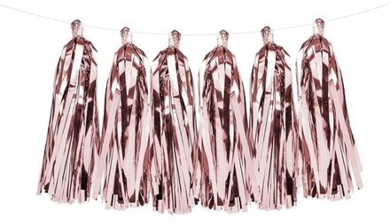Rose gouden feest tassel slinger 1,5 meter