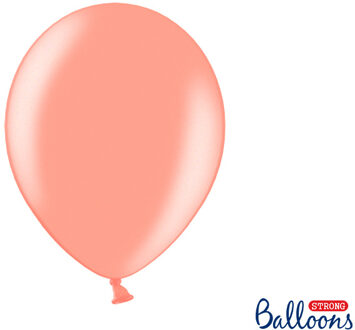 Rosé Gouden Metallic Ballonnen - 100 Stuks