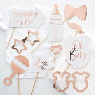 Rose Gouden Photo Booth Props Baby Shower Goud - Brons