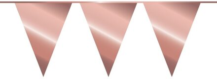 Rose gouden versiering vlaggenlijn 10 m Roze