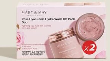 Rose Hyaluronic Hydra Wash Off Pack Duo Set 2 pcs