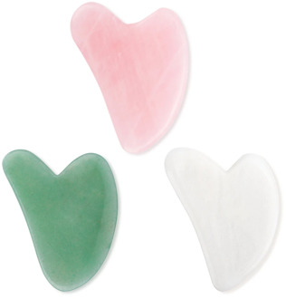 Rose Natural Jade Gua sha Stone Massage Quartz Guasha Scrapers Board Green Jade Plate Face Massager For Face Neck Back Body Tool