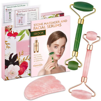 Rose Quartz Roller Slimming Face Massager Lifting Tool Natural Jade Facial Massage Stone Roller Skin Massage Beauty Care gift