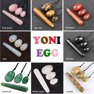 Rose Quartz Yoni Egg Jade Eggs Women Kegel Exerciser Jade Massager Vaginal Muscles Tightening Ball Crystal Kegel Eggs