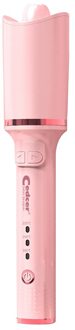 Rose Type Automatische Haar Krultang Infrarood Lcd Haarkrulspelden Rollers Anti Brandwonden Krultang Haar Waver Styling Tools Eu Plug Roze