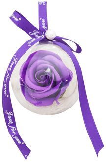 Rose Valentijnsdag Decor Diy Kunstmatige Zeep Bloemen Rose Rose Doos Wedding Bouquet Home Festival Paars