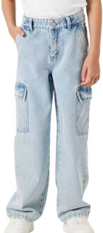 Rose Wide Cargo Jeans Meisjes - 140