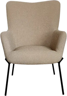 Rosemarie bouclé fauteuil lichtbruin