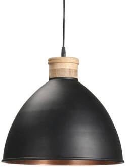 Roseville hanglamp Ø 42 cm zwart zwart, koper, hout licht
